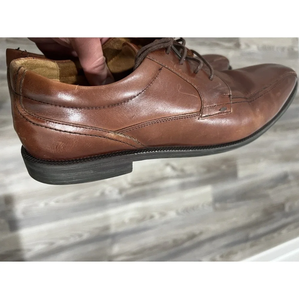 Florsheim Men's 10.5 EEE Shoes Brown‎ Leather Lace Up Classis Dress Shoes